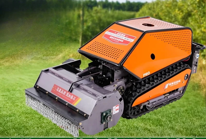 

*Remote control lawn mower crawler diesel high power self-propelled grass crusher