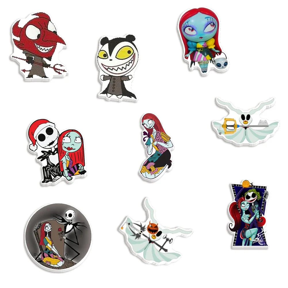 10Pcs/lot The Nightmare Before Christmas Disney Flat Back Resin Cabochons Scrapbooking DIY Bow Craft Supplies Phone Decorations