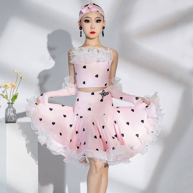 

Summer Latin Dance Competition Costumes For Girls Latin Dance Dresses Kids Samba Rumba Performance Dancing Dresses