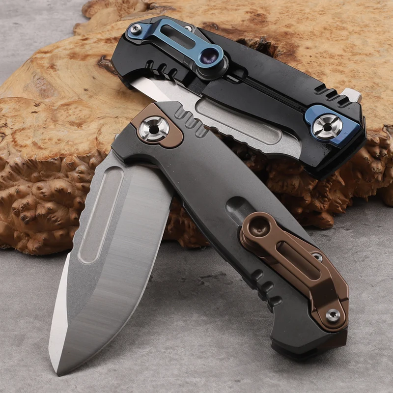 VG10 Steel Titanium Alloy Handle Folding Knife High Hardness Outdoor Camping Survival Tactical Self-defense Portable Tool