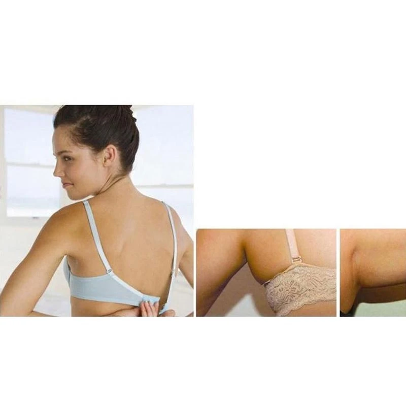 Q22D Womens 3 Hooks 3 Rows Bra Extender Soft Strap Extension Belt Lengthened Buckle