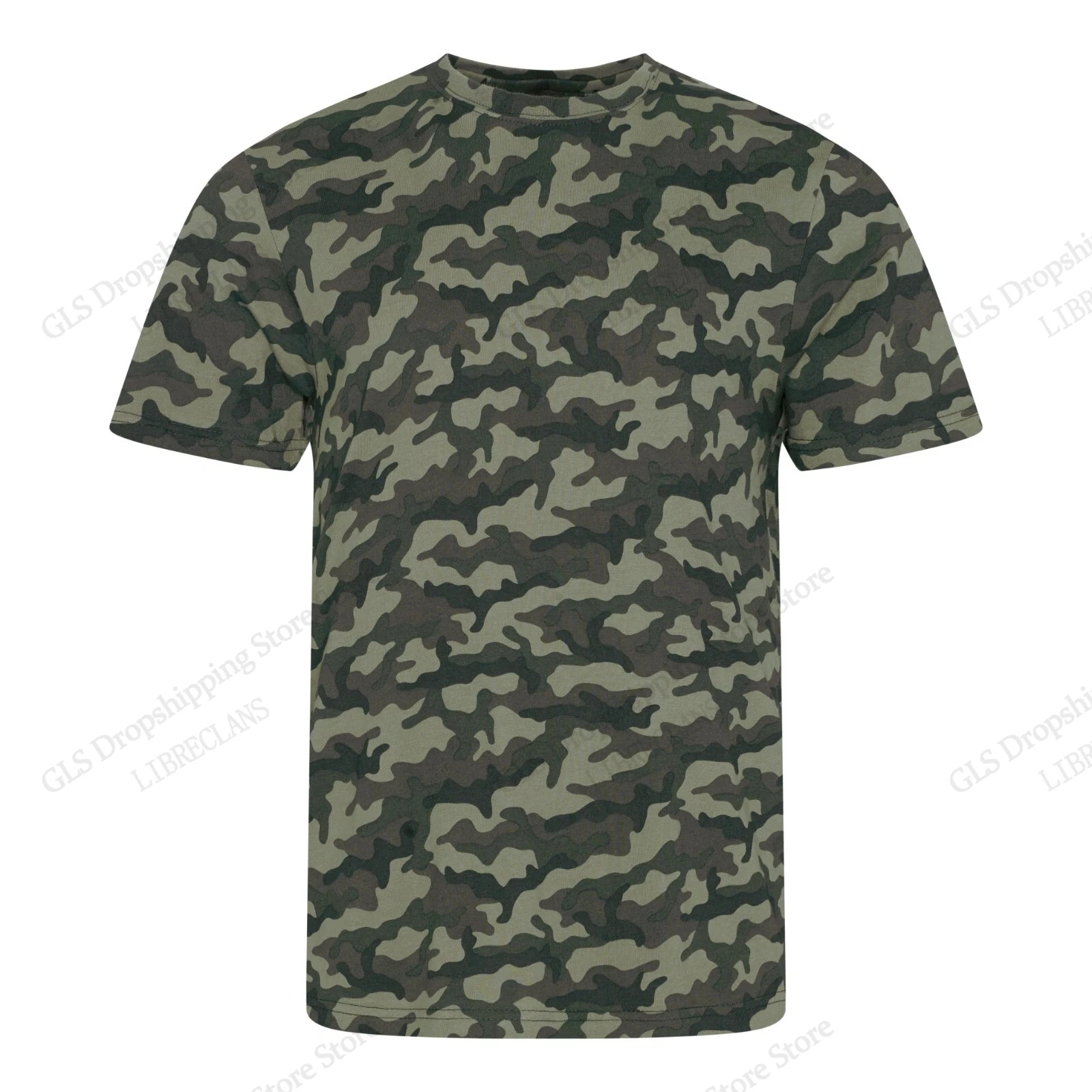 Green Camouflage 3d Print T-shirt Men Women Fashion Breathable Short Sleeve Tops Tees Quick Dry Outdoor Sportwear Shirt Tactical
