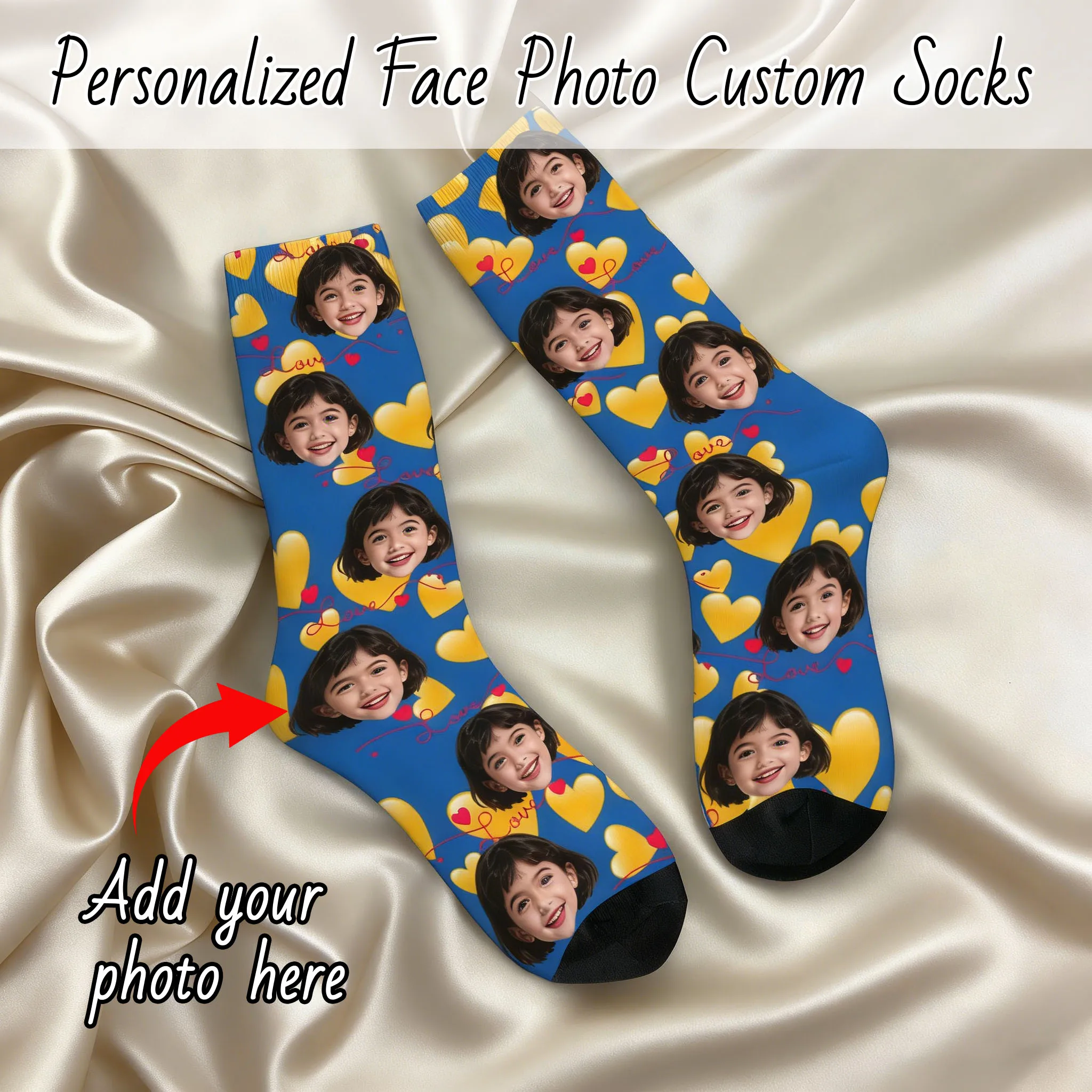 

Customized face-shaped socks DIY Unisex customized socks Personalized picture socks Photo socks Customized socks as gifts