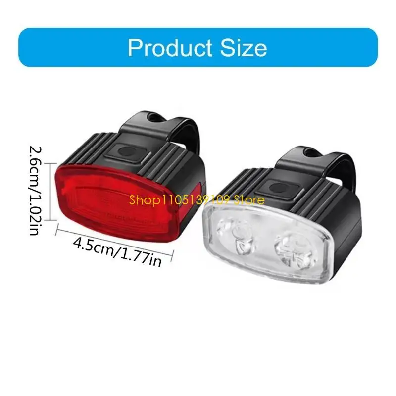 مصابيح LED الأمامية والخلفية LED مع بطارية قابلة لإعادة الشحن وتصميمات مقاومة للطقس تركيبات بسيطة للمغامرات في الهواء الطلق