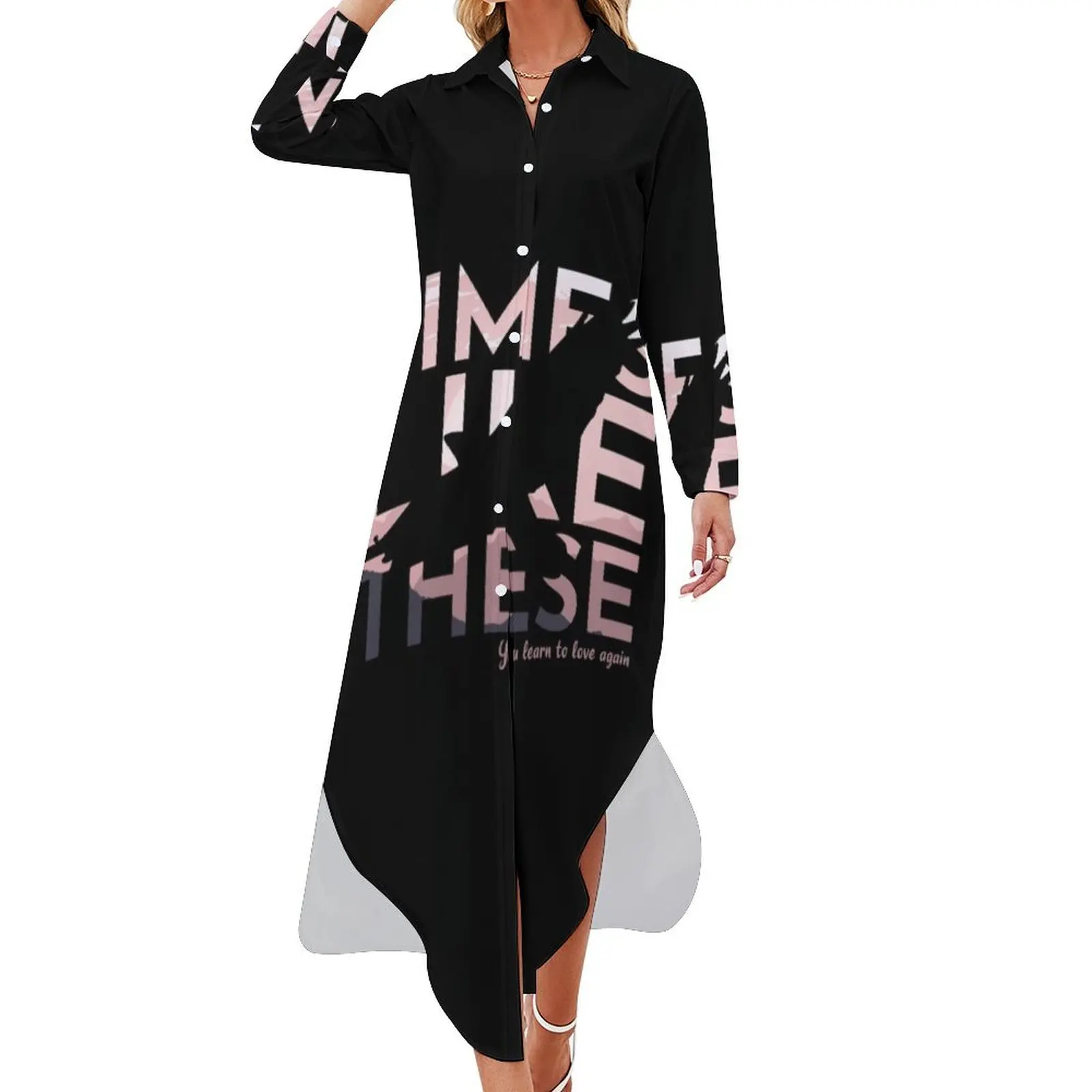 

Hawkins Times like these Long Sleeved Shirt Dress clothes for women woman dress Bridesmaid dress woman