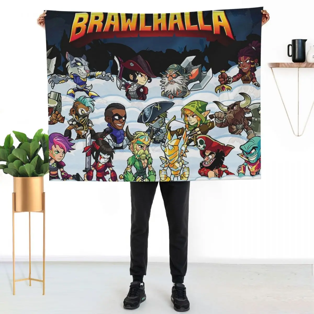 

The brawlhalla family Throw Blanket Thin Soft Blanket for Summer Night Sleeping