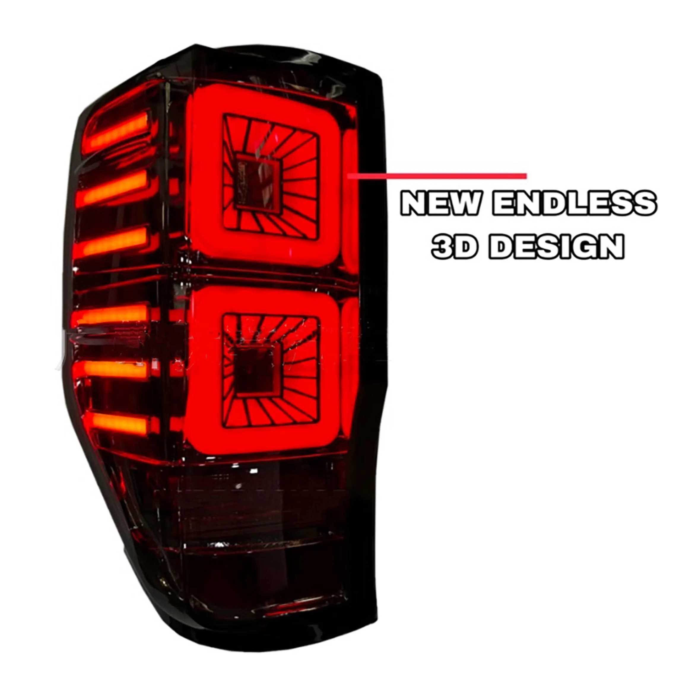 2PCS Tail Light LED Rear Lights For Ford Ranger 2012-2022 Wildtrak Turn Signal Auto Brake Reverse Lamp Taillight