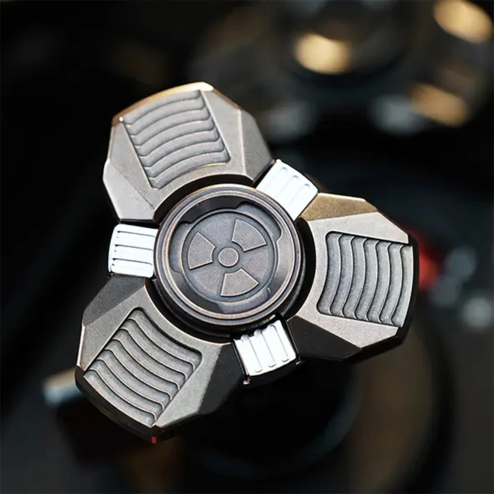 Centrale électrique nucléaire, armure ouverte, Fidget Spinner en acier inoxydable, jouets coulissants EDC, Anti-Stress, Spinner à main, jouets sensoriels tdah
