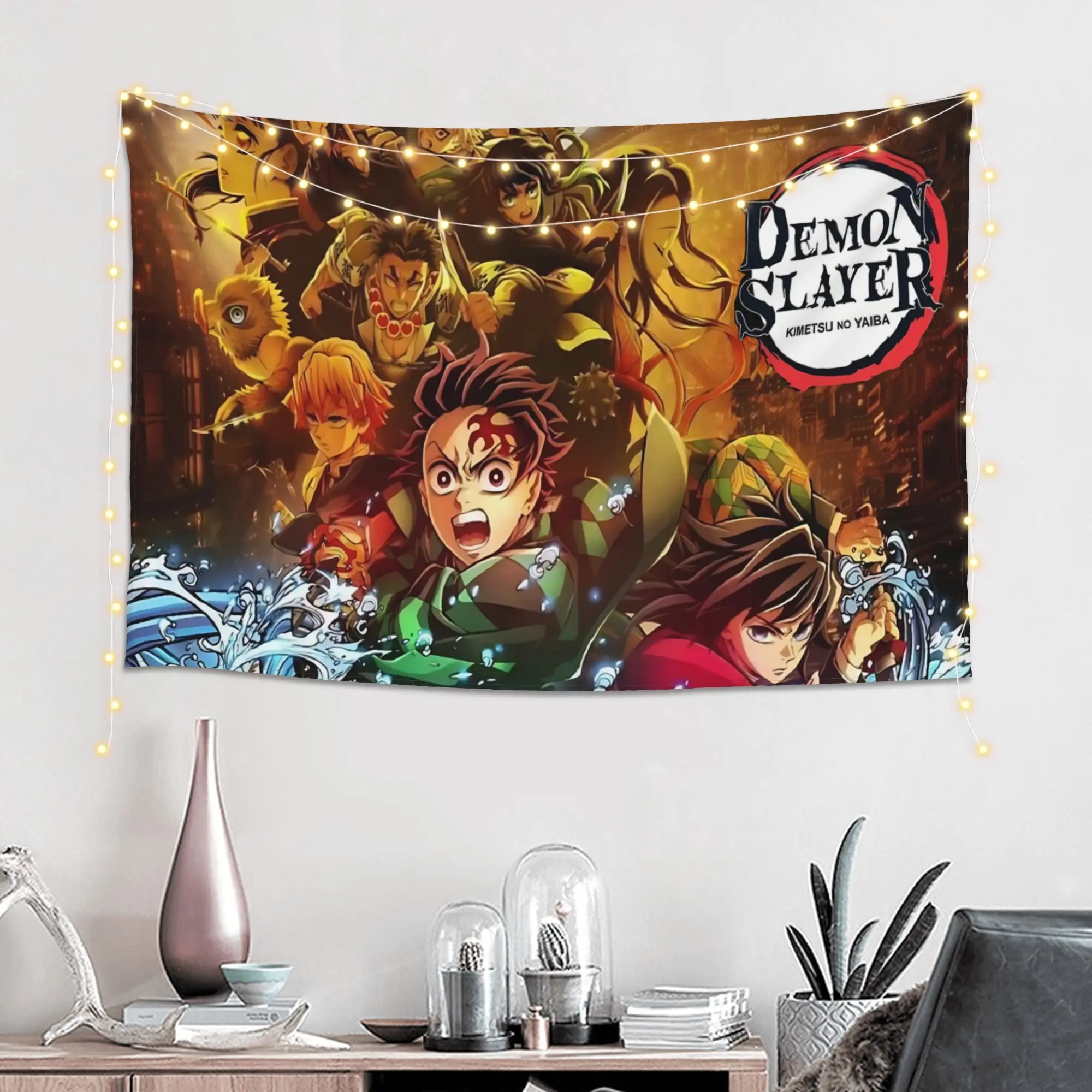 Cutecore Demon Slayer Tapestry Bedroom Decoration  Wall Hanging Blanket Tapestry Cool Stuff For Room