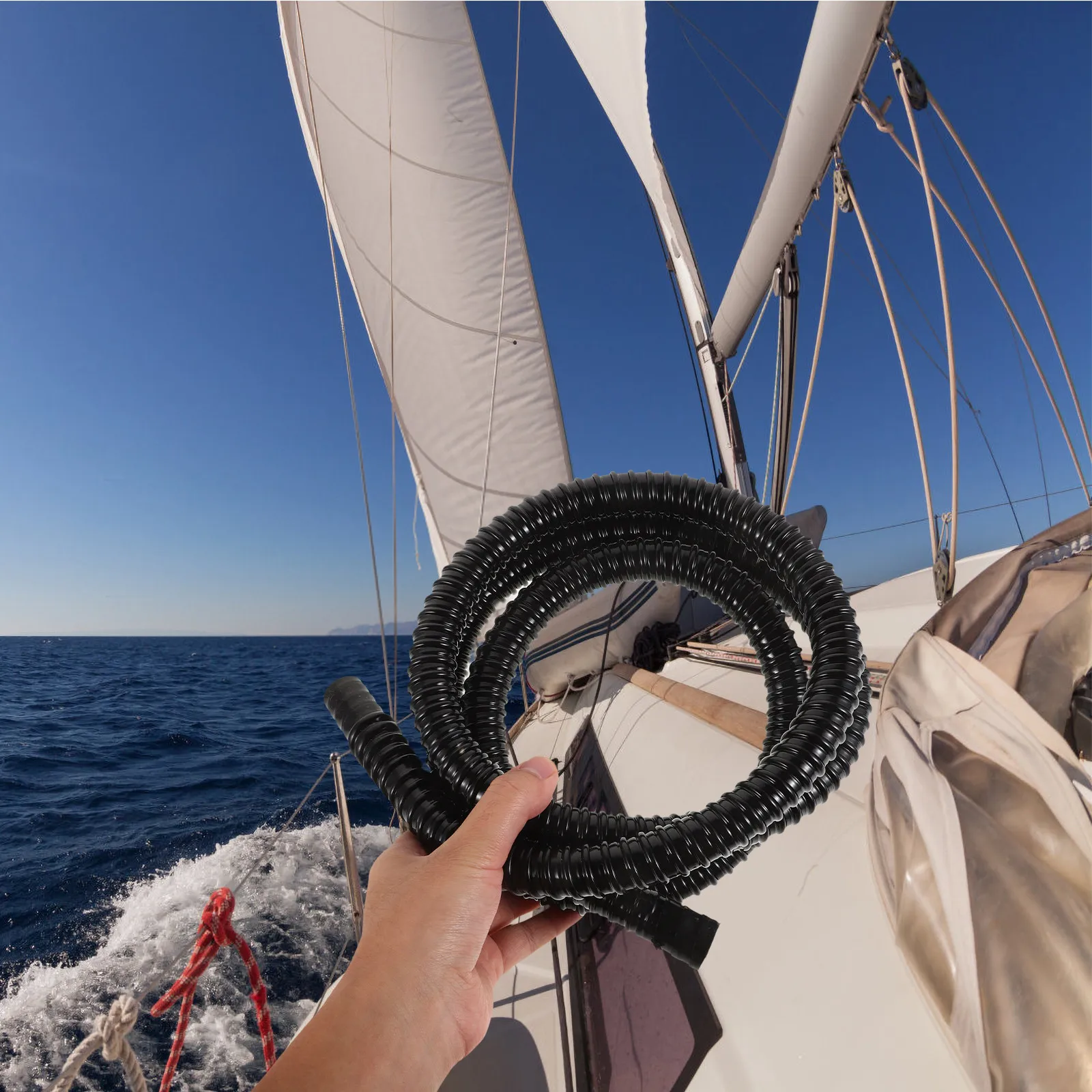 

1 set 1 Set Flexible Bilge Drain Kit Marine Drain Pipe For Boat Rv Durable Pvc Water Hose Efficient Drainage Outdoor Marine