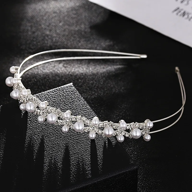Mehr schicht ige Perle Strass Perlen Stirnband Haarschmuck Braut haar Accessoires