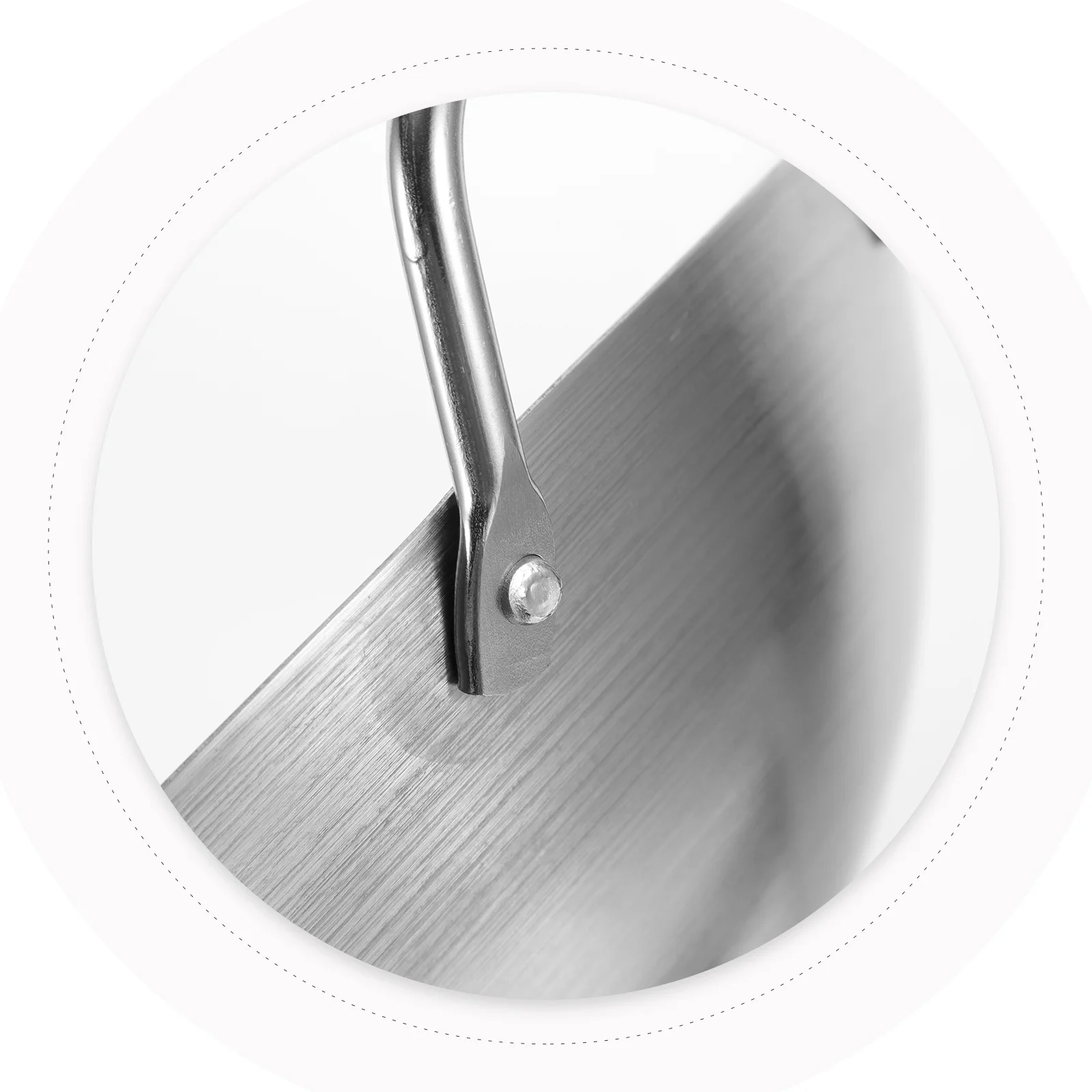 

1pc Stainless Steel Double Handle Wok Home Use Smooth Edges Frying Pan Kitchen Utensil Cooking Pot Household Wok