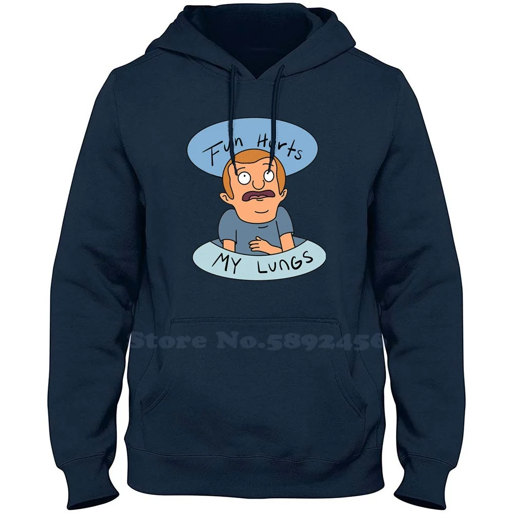 Regular Sized Rudy - Fun Hurts My Lungs Fashion 100% cotton Hoodies High-Quality Sweatshirt