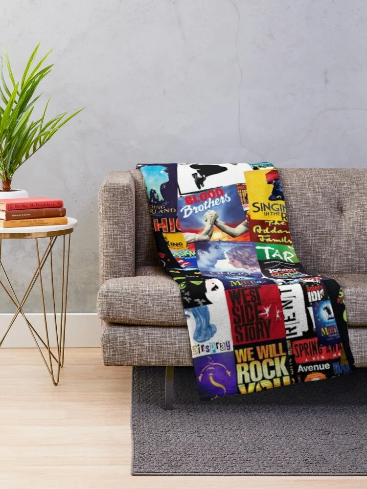 Musicals Collage IV Original Throw Blanket Loose Blanket Blankets For Sofas Flannel Blanket