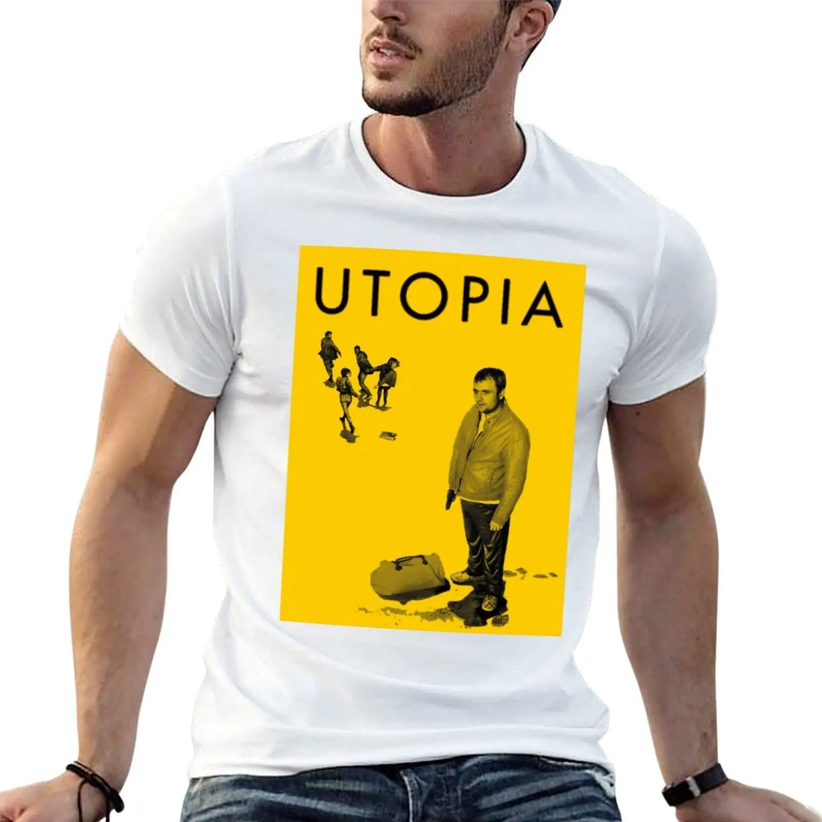 UTOPIA series BBC printstyle T-Shirt blacks vintage mens workout shirts