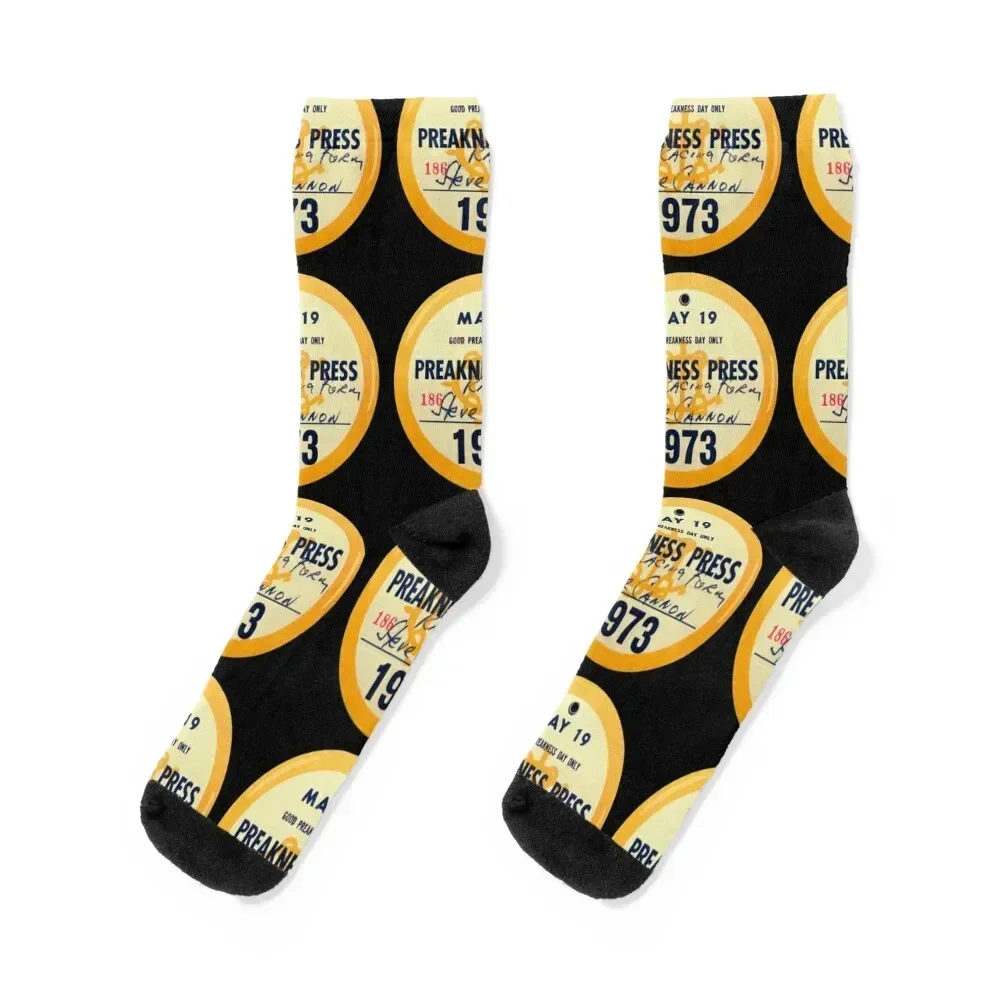 

Preakness Press Pass 1973 Secretariat Socks retro snow men cotton high quality Socks Women Men's