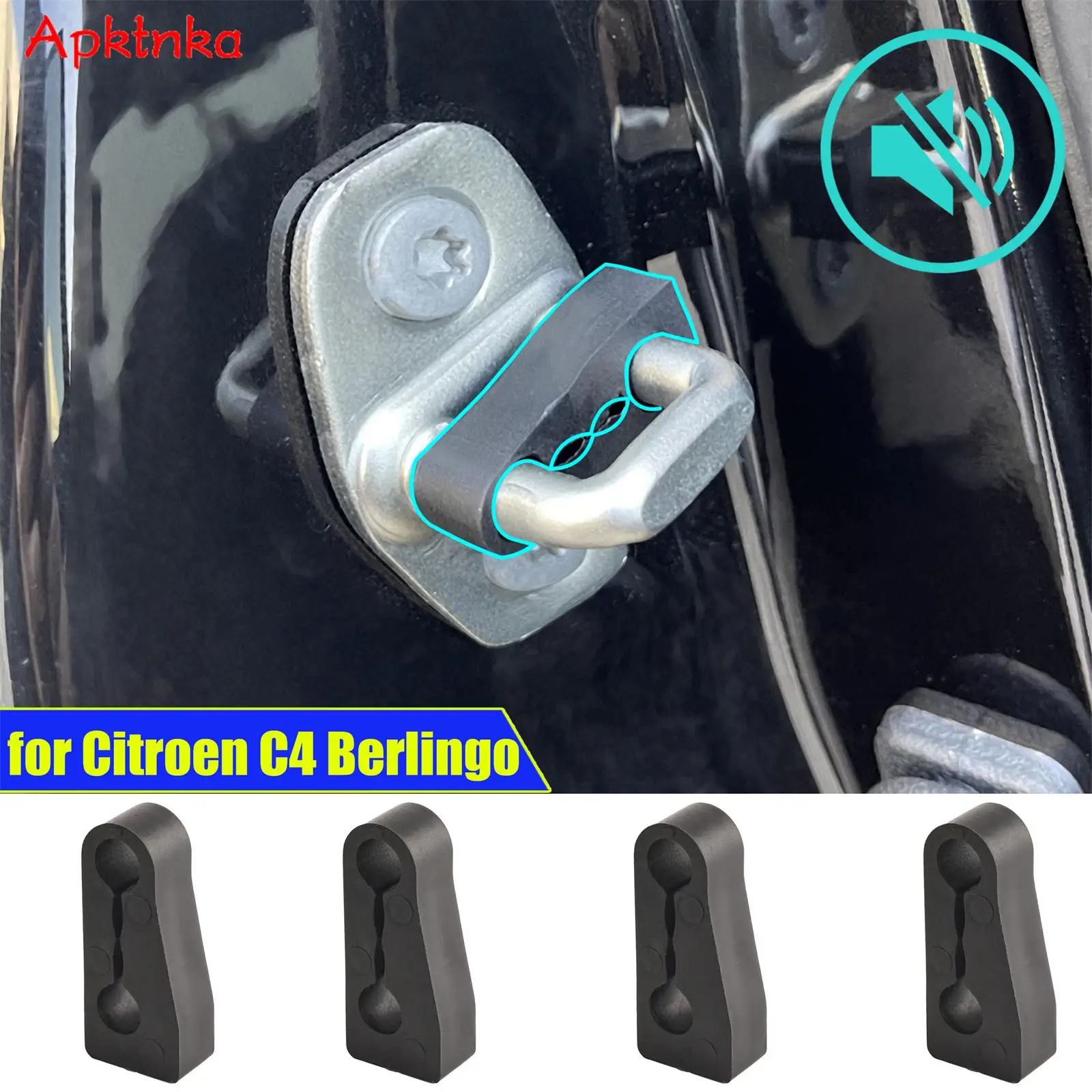 Door Lock Buffer Damper For Citroen C3 C4 C5 DS3 DS4 DS5 Picasso Berlingo Insulation Deaf Creaking Noise Seal Stopper Deadener