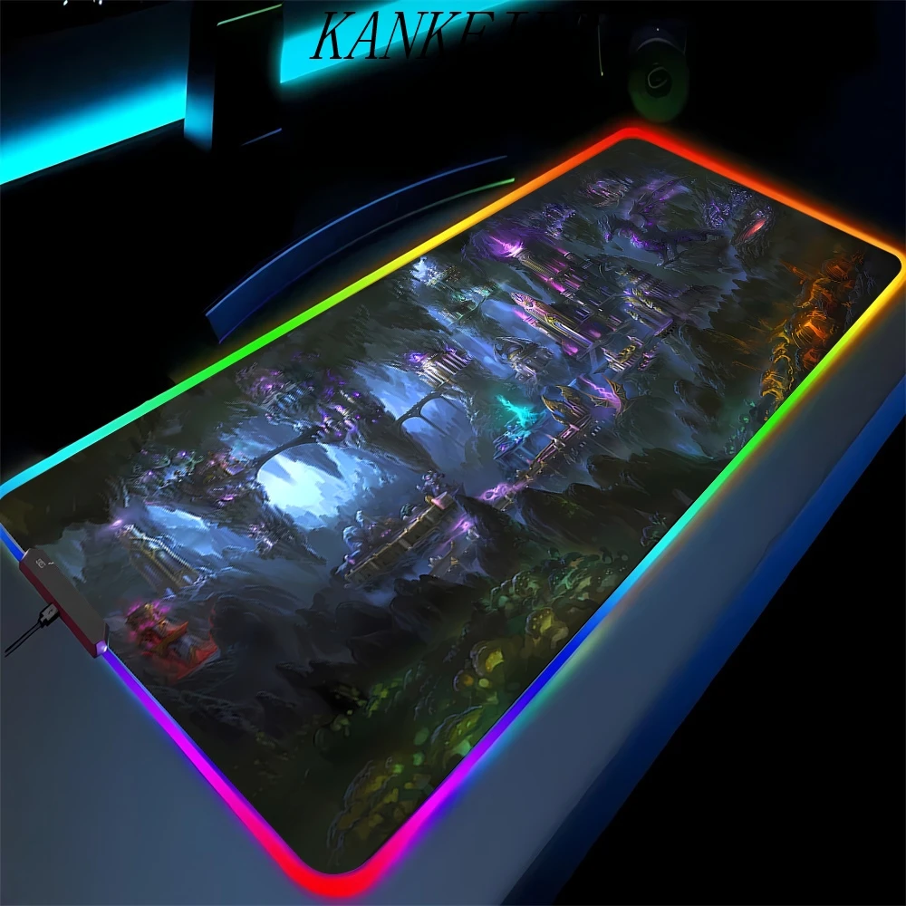 

RGB Heroes of Might and Magic 3 Gamer Keyboard Mat Map Playmat Gaming Pad Led Backlight Mousepad Anime Mouse Pad Speed Desk Mat
