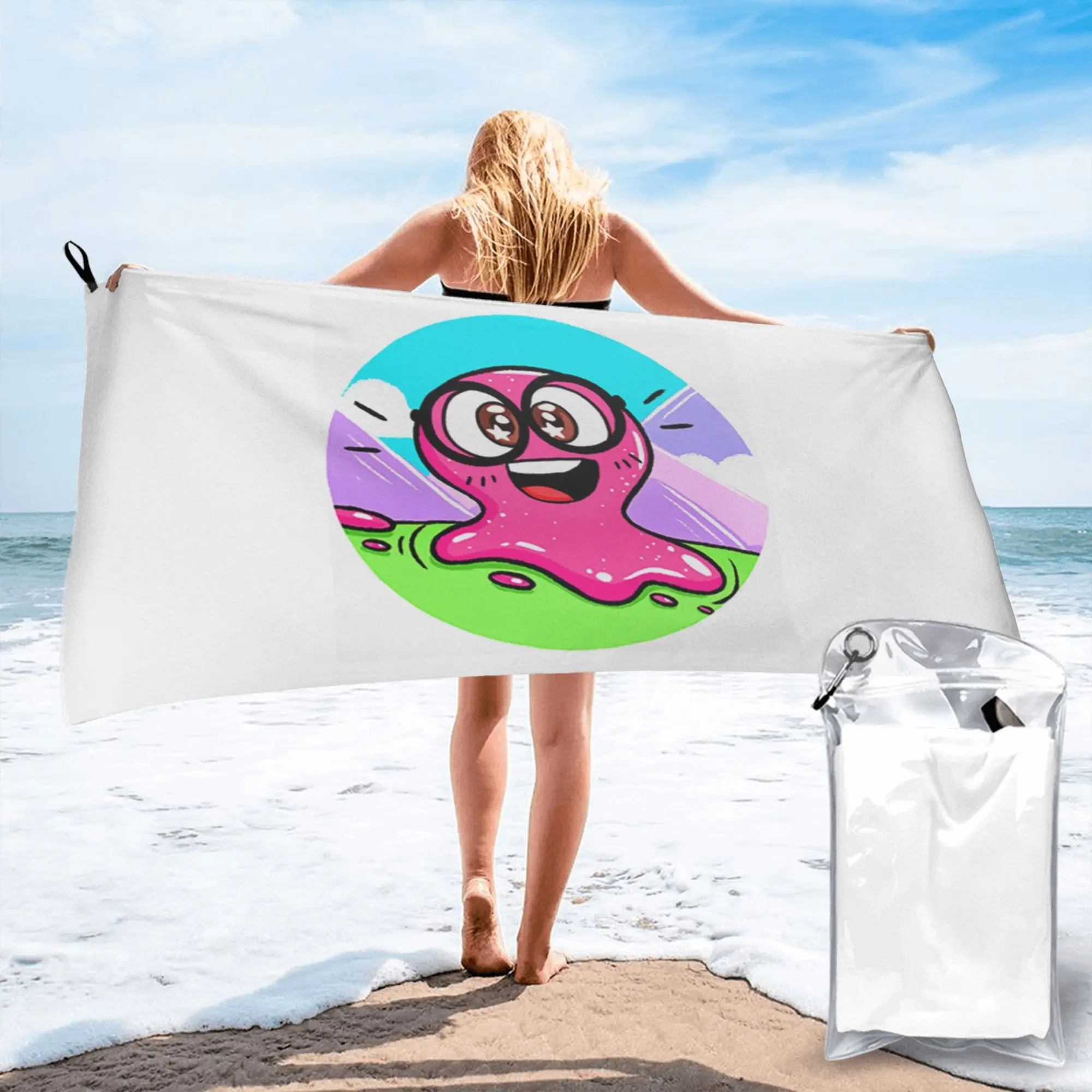 

Super Slick Slime Sam Beach Towel Soft Microfiber Quick Dry Absorbent Quick Towels For Swimming