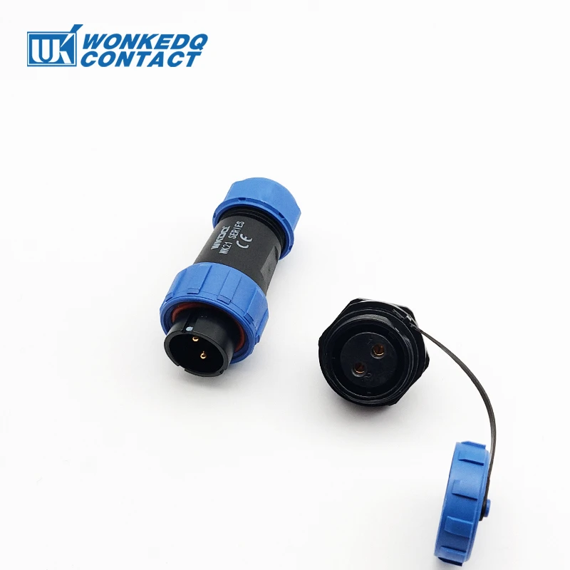 SP21 Aviation Plug Male&Female Set Panel Mount WK21 IP68 Back Nut Socket Rear-nut Soldering Cable Connector Waterproof Connector