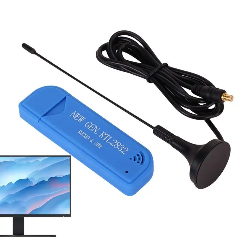 USB 2.0 TV Receiver DAB FM RTL2832U R828D SDR RTL A300U 25MHz-1760MHz Receiving Frequency Tuner Dongle Stick with Antenna