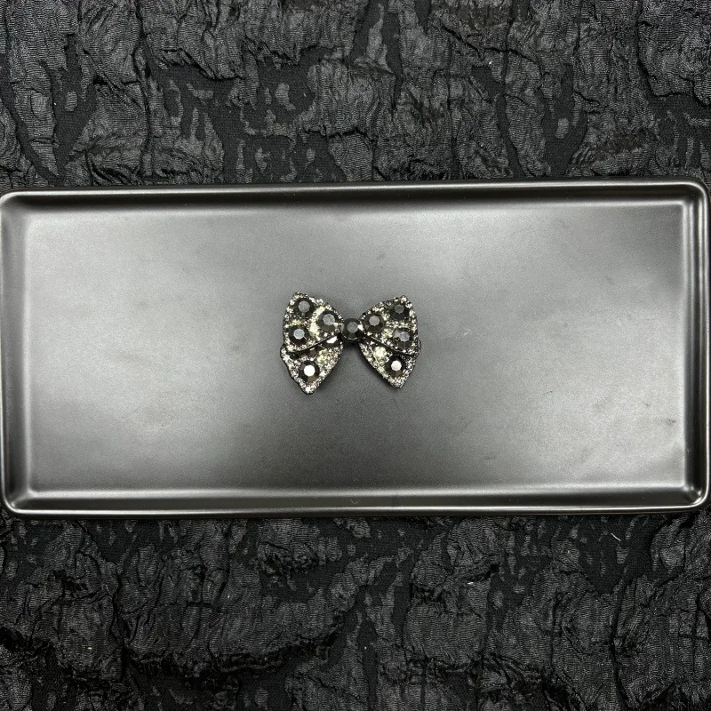 Premium Black Crystal Butterfly Shoe Buckle for Clogs DIY Sparkling Full Diamond Shoe Charms Accessories