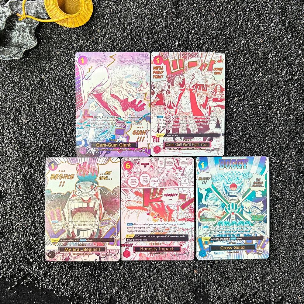 

DIY Proxy OPCG Card Single Card Buggy Shanks Matte Paper Texture Gold Printing Process Matte Paper Anime Collectible Card Gift