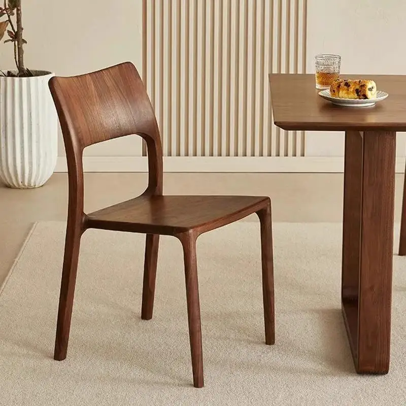 

North American Black Walnut Wood Simple Modern Chairs for Events Comfortable Furniture Home Bar Chair Design for Living Room