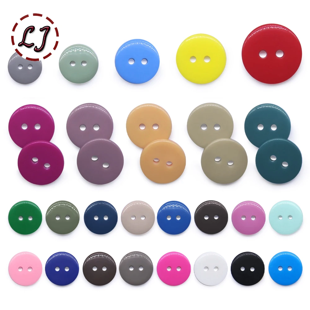 New 100pcs Resin Kids Sewing Buttons For Chindren Clothes Garment Handmade DIY Accessories scrapbooking Crafts