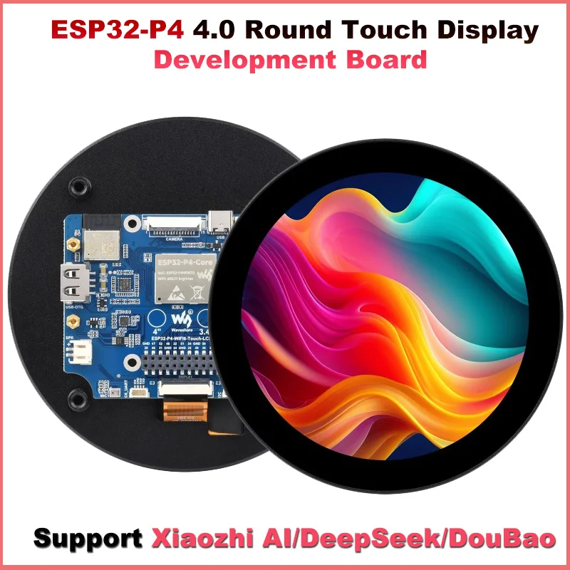 

Waveshare ESP32-P4 4inch IPS WIFI6 Round Touchscreen Display Development Board RISC-V 720x720 Support Xiaozhi Al/DouBao/DeepSeek
