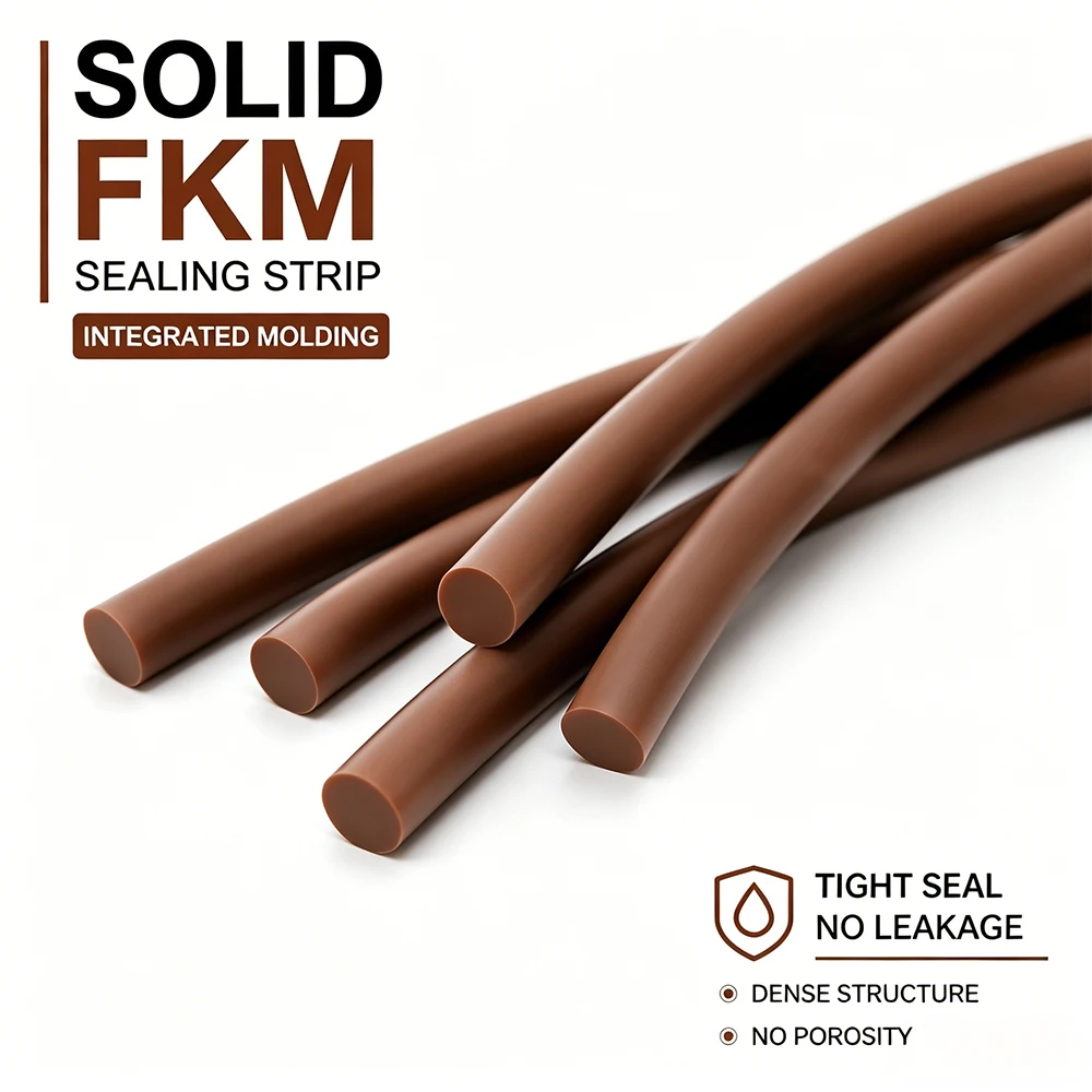 1/2/3/5M Solider Viton FKM Fluorkautschukstreifen Braun Hochtemperatur-Ölbeständiger Fluorkautschuk-Dichtungsstreifen Dichtungsleiste – Detail 6