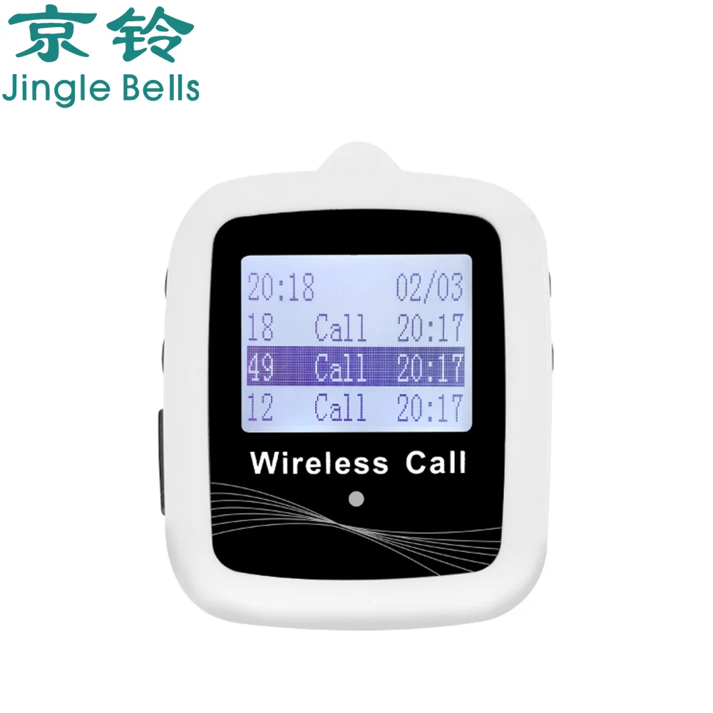 JINGLE BELLS Wireless Restaurant Guest Calling System 1 Waterproof Belt Watch Receiver for Cafe, Bar Call Bell