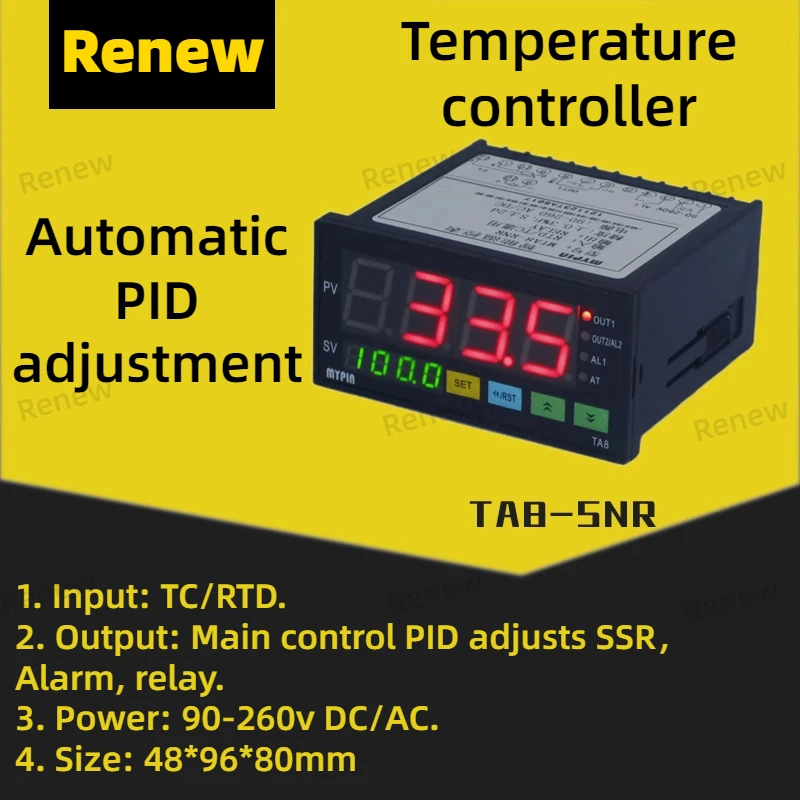 Medidor Automático do Controle da Temperatura Regulador Inteligente Controlador do Pid T8-snr