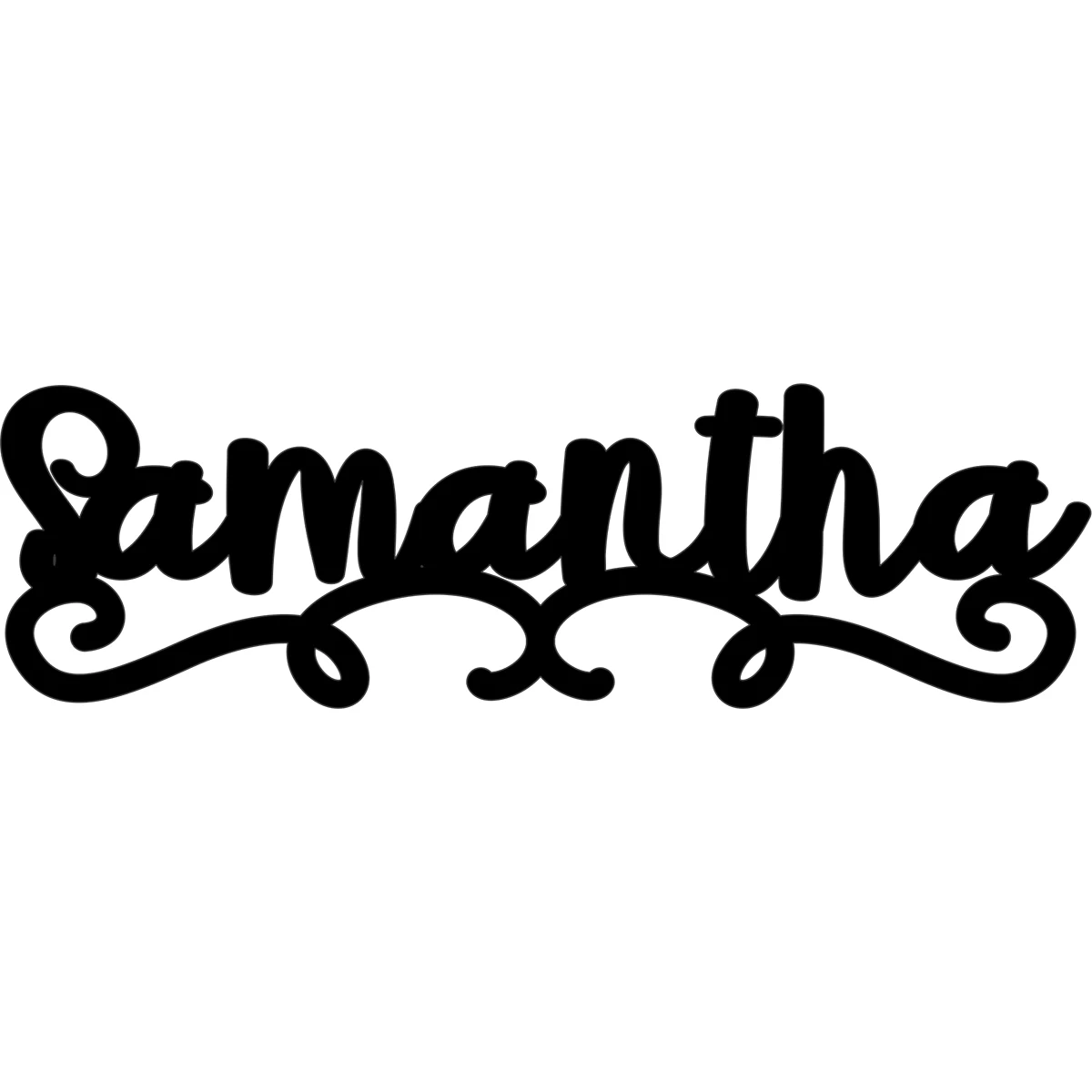 Cool Samantha Acrylic Car Styling Body Side Stickers Customization Trendy Name Logo Badge Emblem Motorbike Accessorie