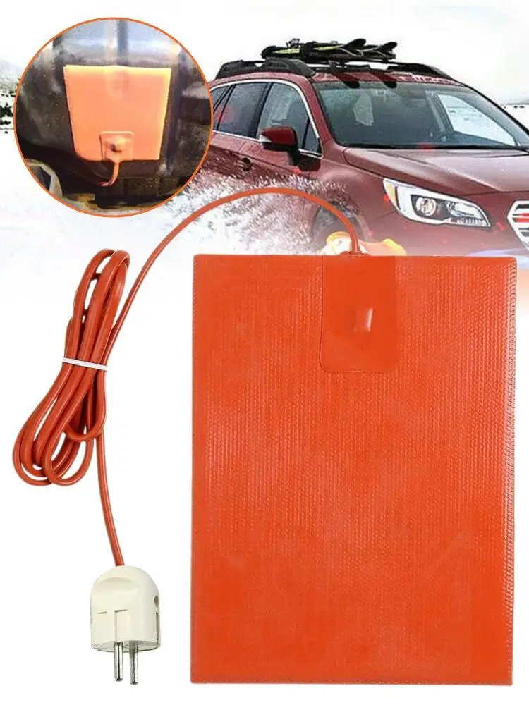 Engine Oil Pan Heater Pad 15x20cm 300W Silicone Rubber Waterproof Constant Temperature for Car Truck Winter