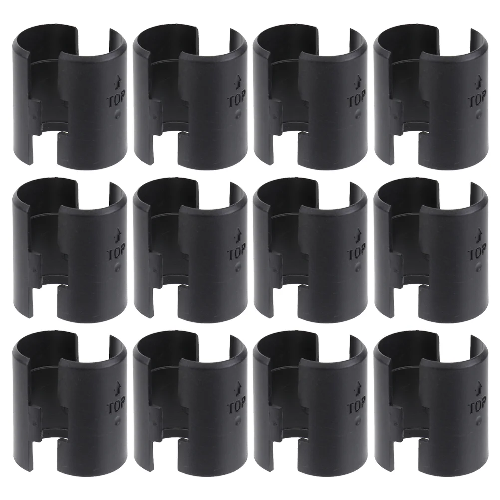 

30 Pairs Brackets Retaining Clip Shelving Clamp Wire Shelf Fixing Lock Black Sleeves Clips