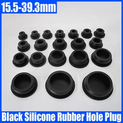 1/3PCS 15.5mm-39.3mm Black Silicone Rubber Cap T-type Hole Plug Cover Rubber Stopper Sealing Plug Snap-on Gasket Seal Stopper