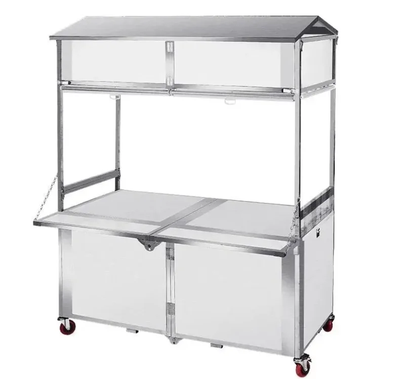 Market Stall Snacks Noodles Dumplings Buns Ice Cream Fast Food Drink Coffee Folding Food Cart