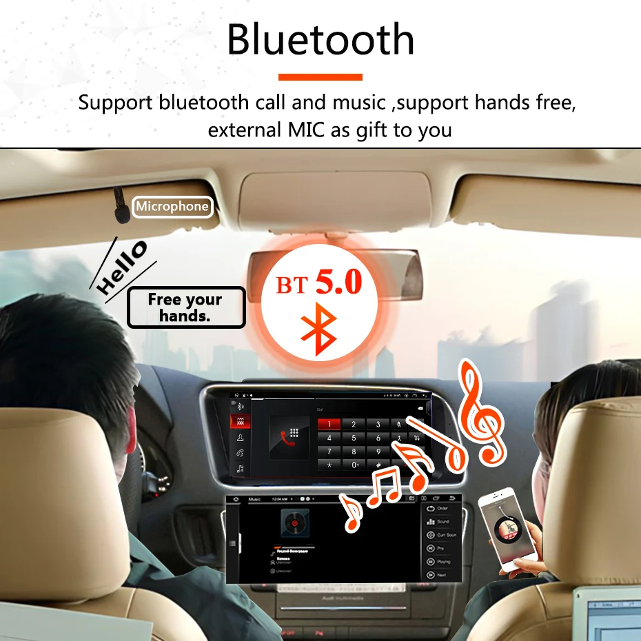 8,8'' Snapdragon 8 CORE Wireless Carplay Android 15 Auto-Radio GPS-Bildschirm für Audi Q5 2009-2016 Autoradio Stereo Multimedia-Player Bluetooth WLAN 4G LTE – Detail 13