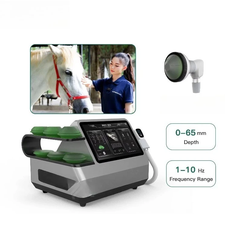 Focused Shockwave Therapy Machine Durable High-precision Machine 7 Depth Pads for Equine Therapy Clinic Use Veterinary Equipment