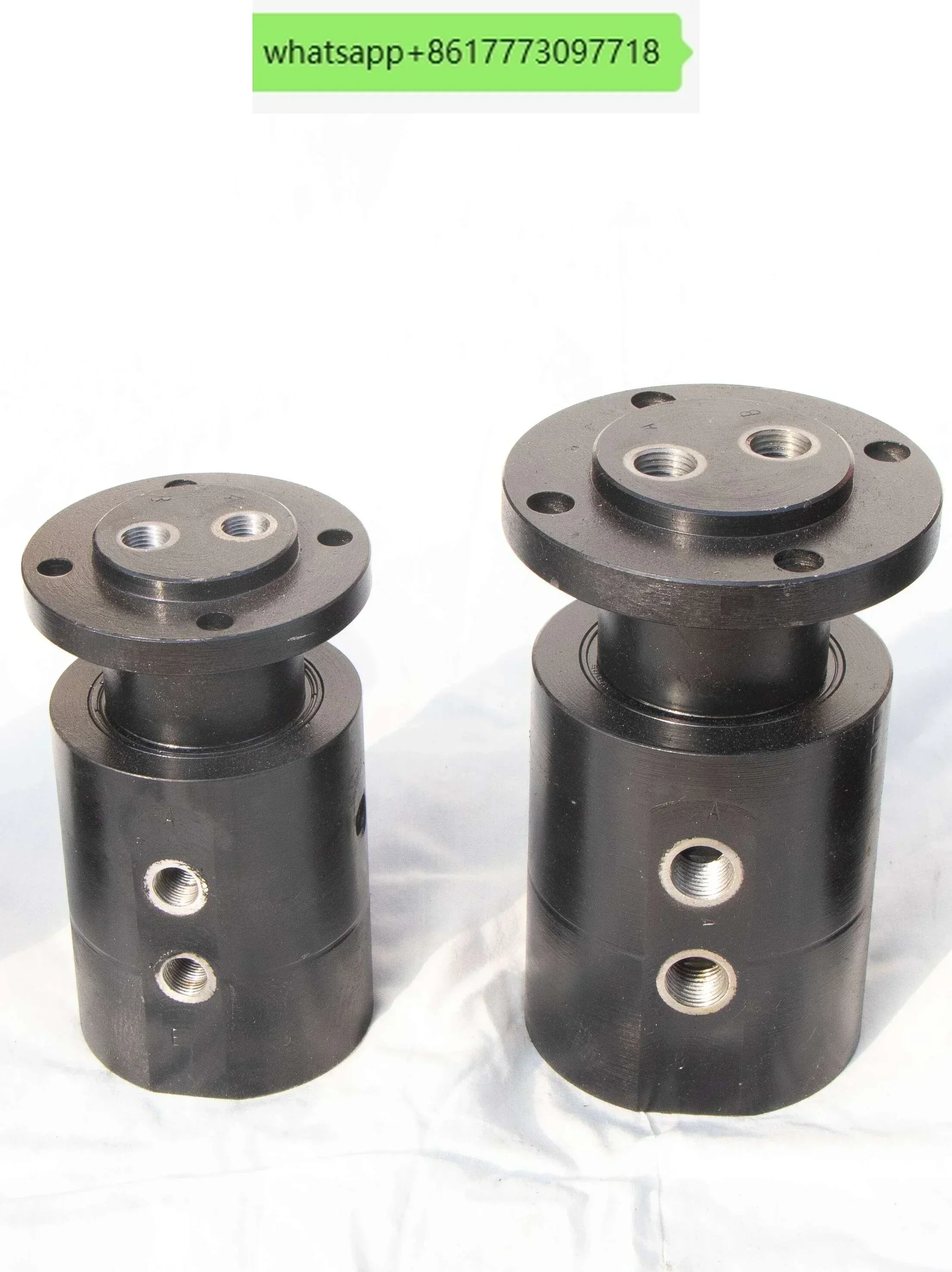Two pneumatic rotary joints, hydraulic oil pipe  joint, 2-way 360 central  dual channel  joint