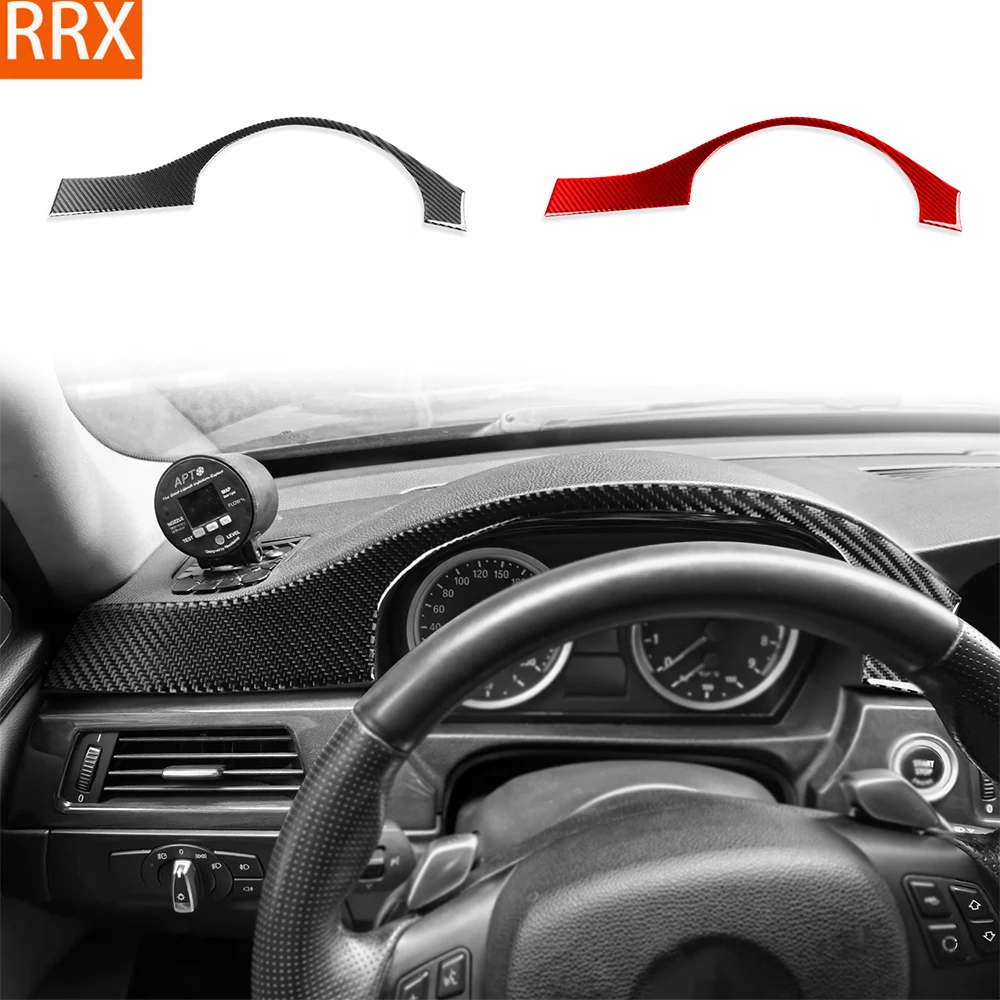 For BMW 3 Series E90 2005-2012 Real Carbon Fiber Stickers Instrument speedometer panel strip Car Accessories Interior decorative