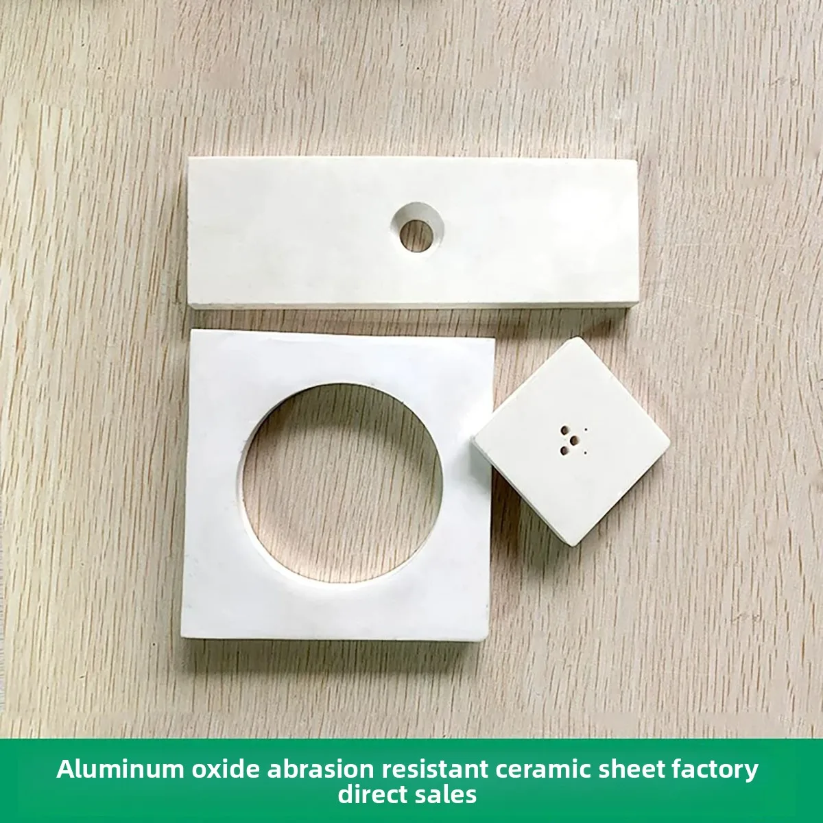 Alumina Ceramic Heat Sink Plate, Wear Resistant High Temperature Ceramic Sheet 100×100mm
