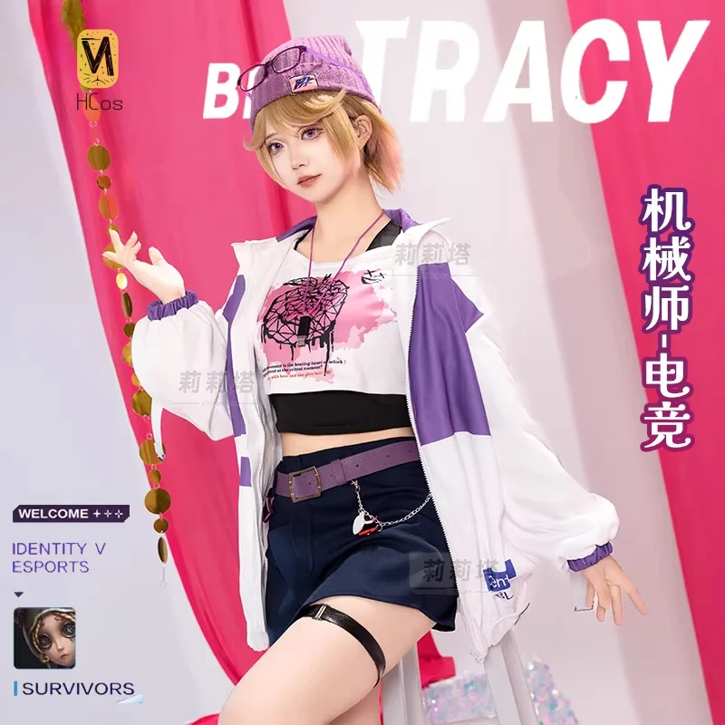 

HCos Identity ⅤMechanic Cosplay Tracy Reznik Costume BLK Uniform Role Play Halloween Carnival Party Outfit for Women