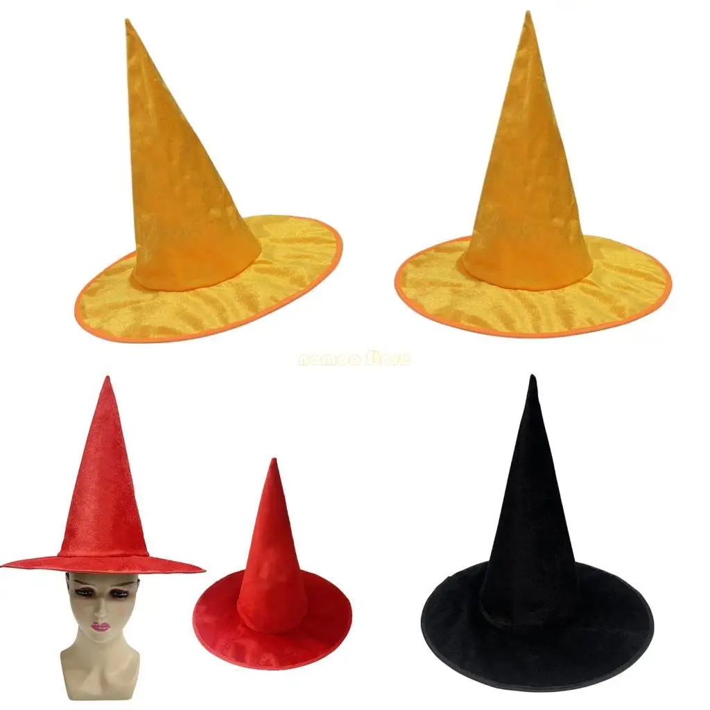 31bf هالوين معالج قبعة الساحرة قبعة 39 سم معالج كبير المدببة للنساء