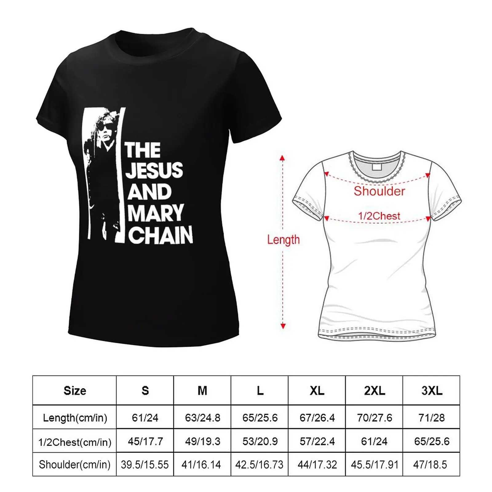 Bluza z JAMC Jesus i mary chain czarna estetyczna odzież t-shirt dla kobiet