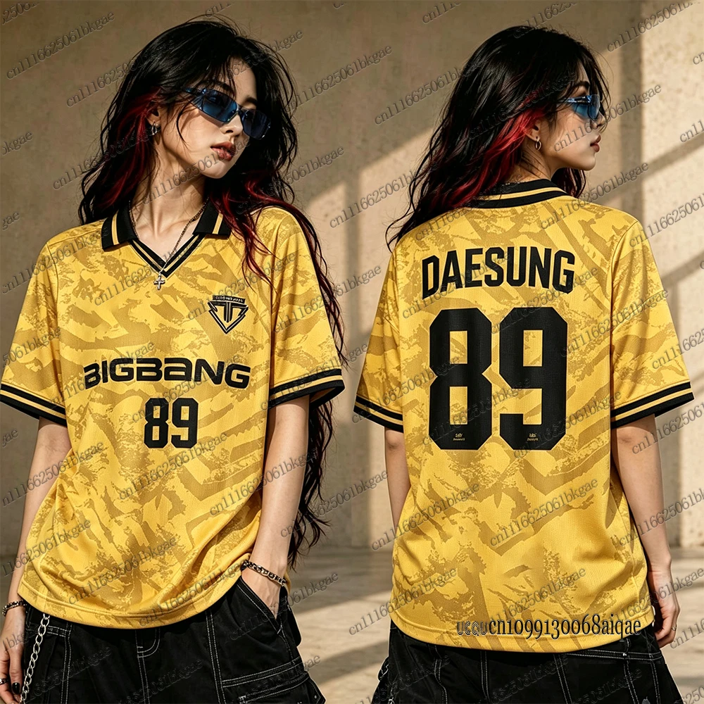 Kpop BIGBANG 2026 World Concert Tour Trikots für Damen, Polo-T-Shirts mit kurzen Ärmeln, Sport-Fußballtrikot, Oversized Y2K-Top – Detail 11