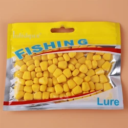 100 pcs Fake Soft Silicone Fishing Lure Grass Carp Baits Corn Kernels Jig The Smell Of Artificial Bait Tackle Set