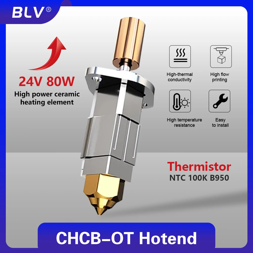 

БЛВ ® Оновленный комплект CHCB-OT Hotend K1 HOTEND для 3D-принтера Sprite Creality K1 Creality K1 Принтер CR-M4