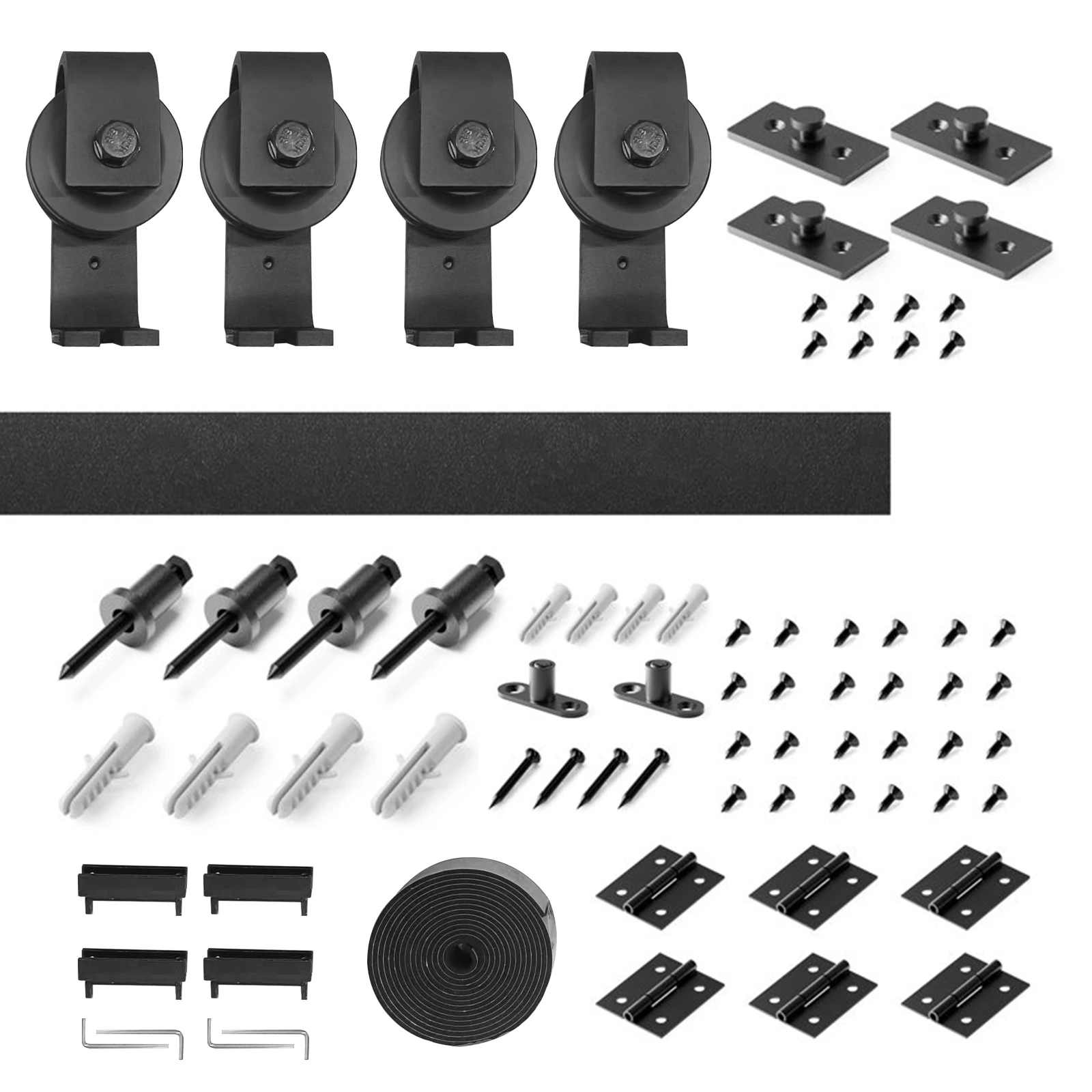Imagem -04 - Kit Porta Deslizante com Rodas Giratórias ou Dobras Conjunto de Porta de Celeiro Bifold